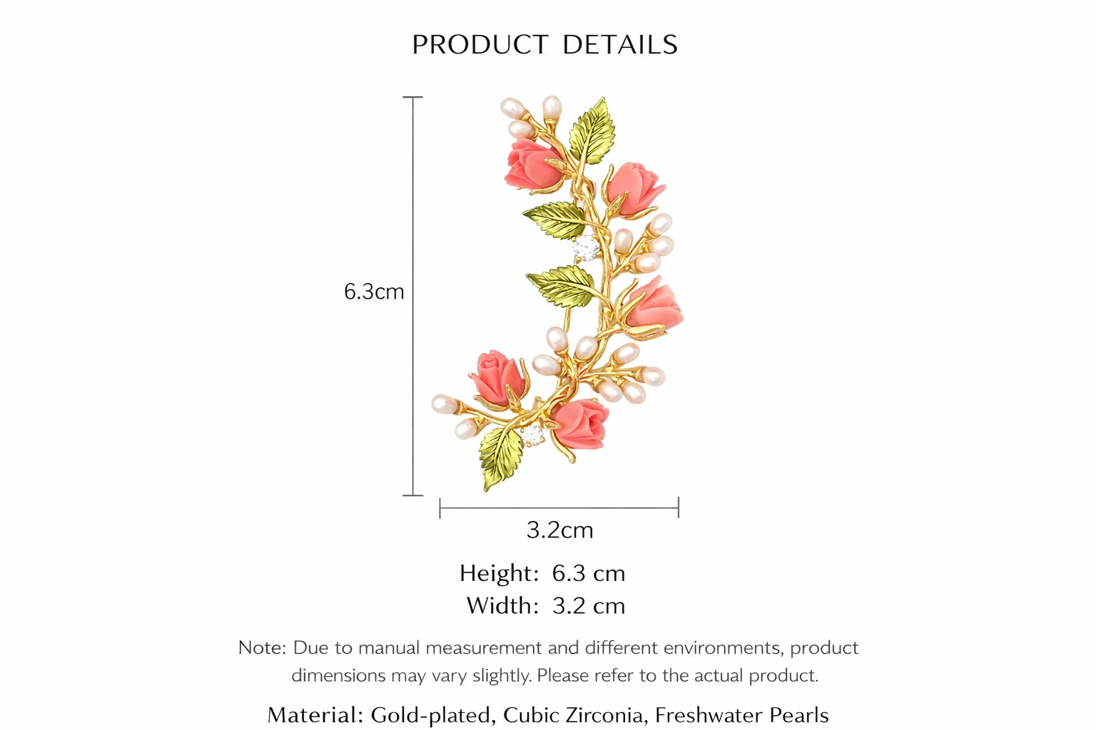 Golden Bloom Pearl Brooch